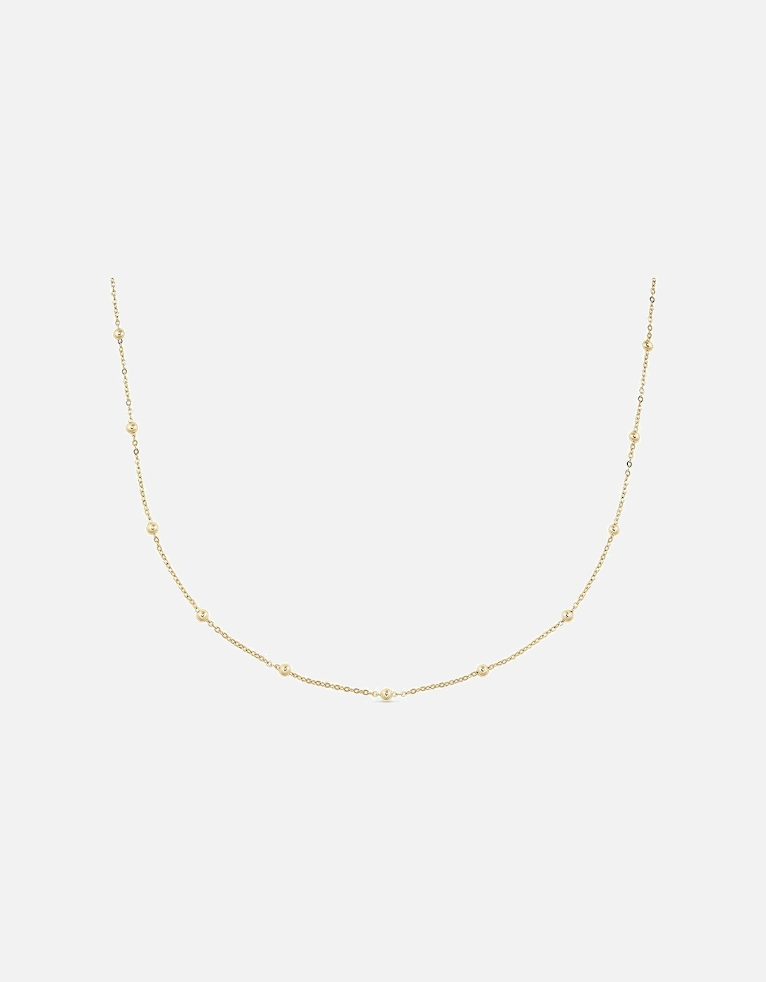 Dainty 14K Gold Bead Choker Necklace, 2 of 1
