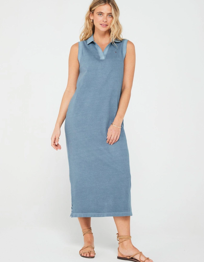 Polo Midi Dress - Blue