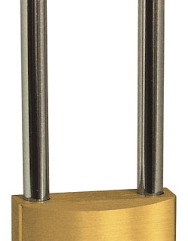 Premium Brass Padlock 50mm Long Shackle (Security rating 7)