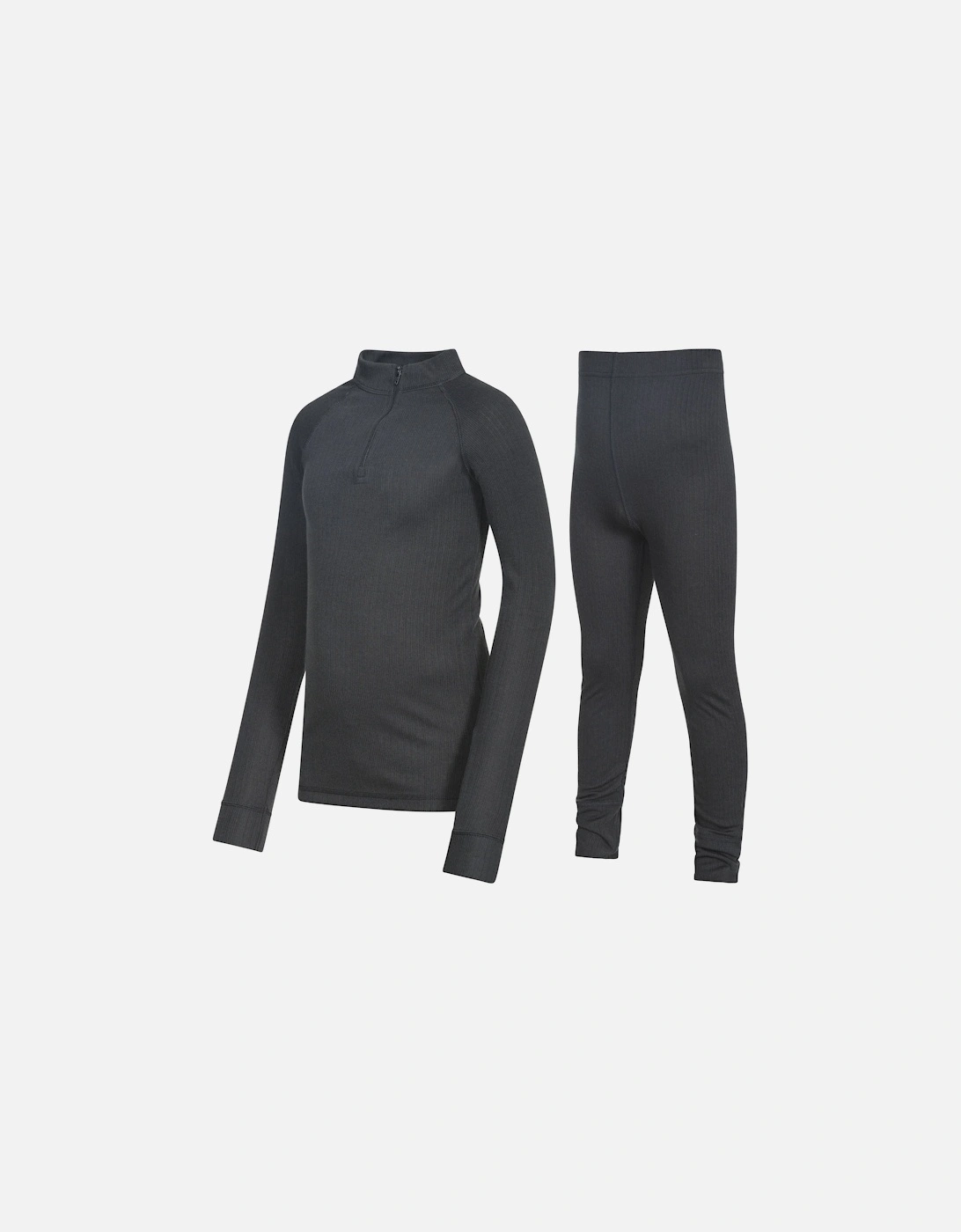 Kids United 360 Thermal Top Bottoms Baselayer Set - Black, 2 of 1