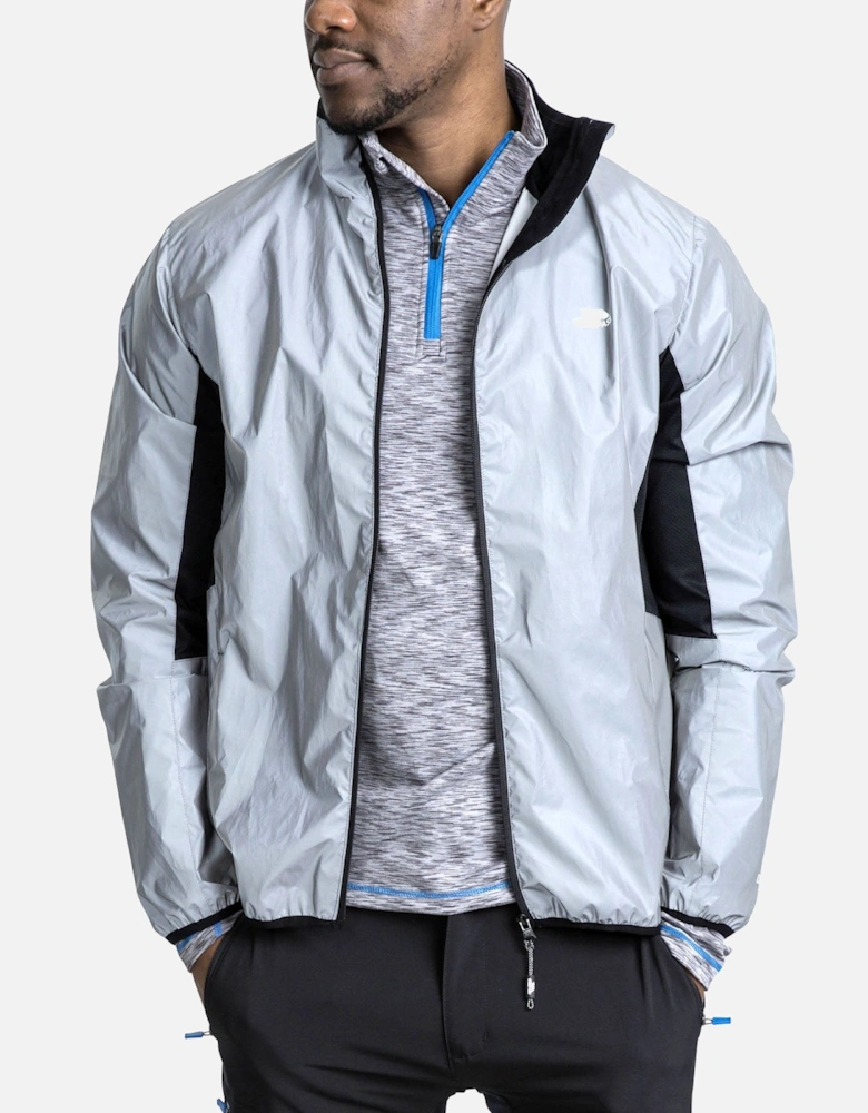 Mens Zig Reflective Water Resistant Jacket - Silver