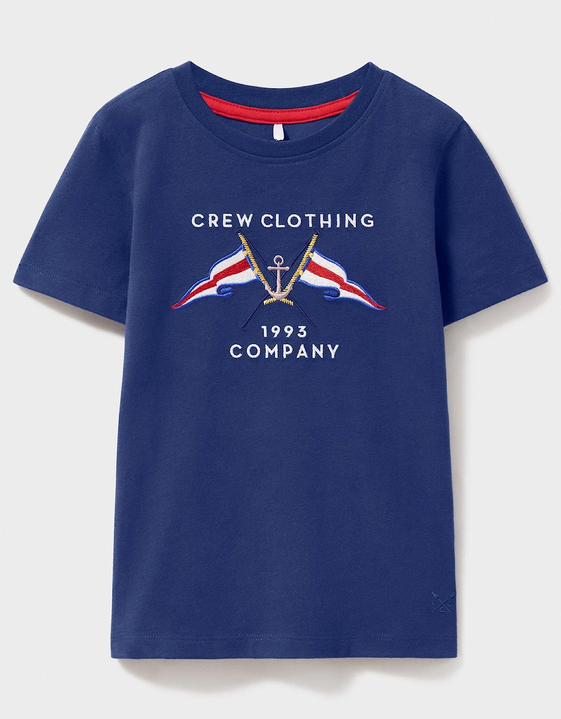 Boys Embroidered Logo Classic Short Sleeve T-Shirt - Navy, 2 of 1
