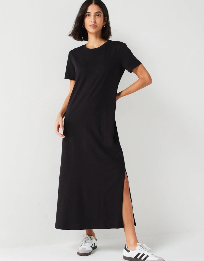 Midi Tshirt Dress - Black