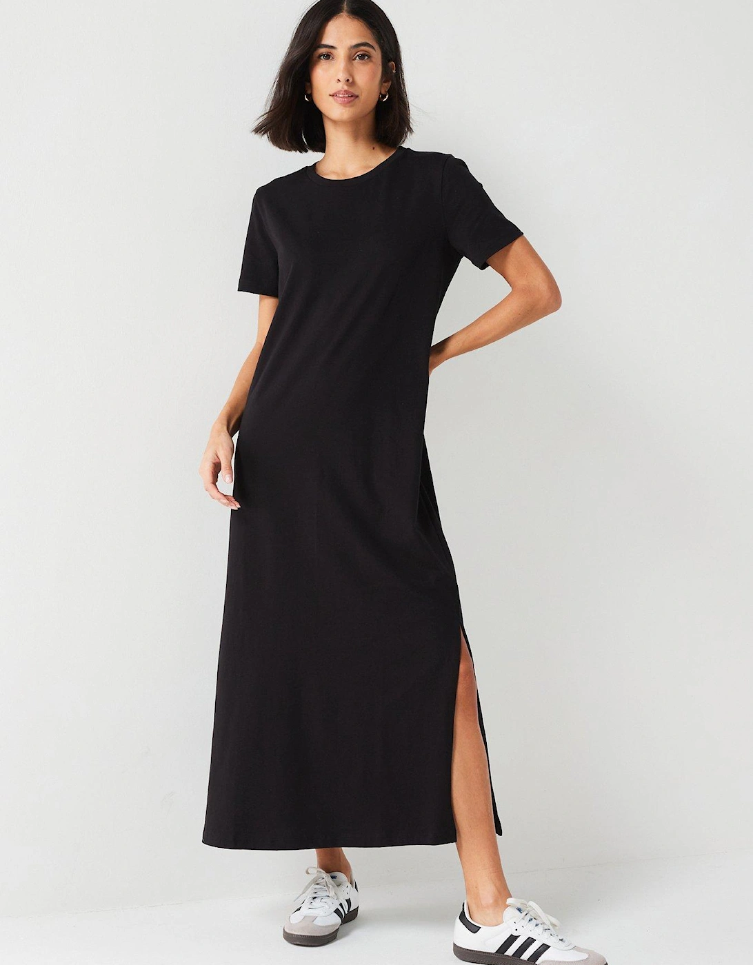 Midi Tshirt Dress - Black, 6 of 5