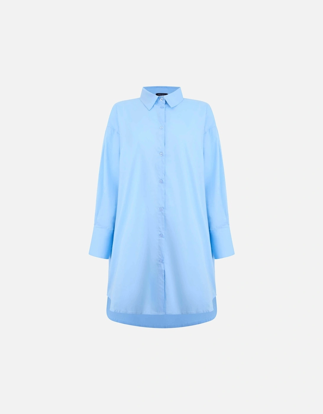 Oversized Plain Shirt Pale Blue