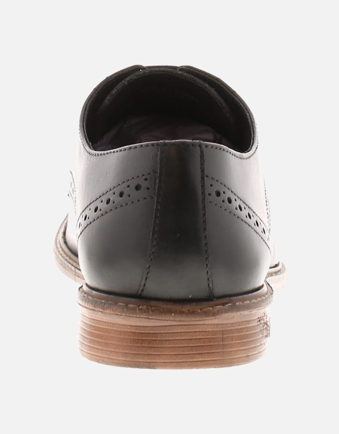 Mens Smart Derby Shoes Harry Leather Lace Up black UK Size