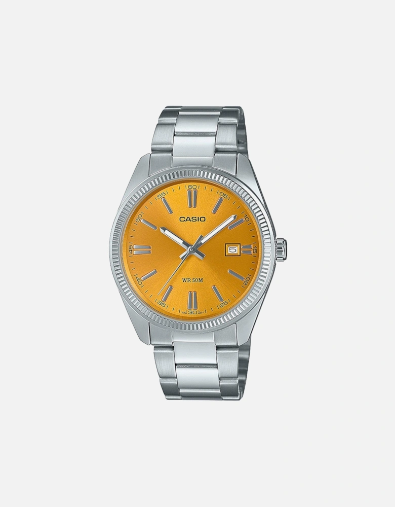 MTP-1302PD-9AVEF Stainless Steel Yellow Dial Bracelet Watch