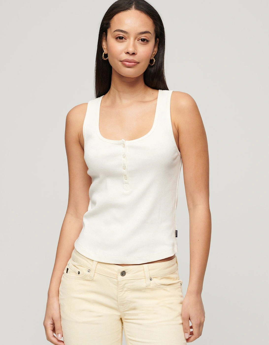 Athletic Essentials Button Down Vest Top - White, 2 of 1