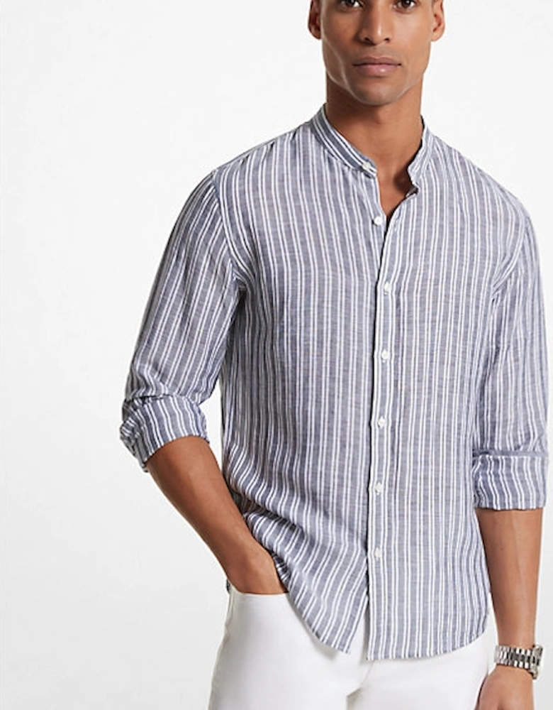Striped Linen Blend Shirt