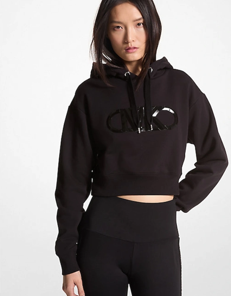 Empire Logo Organic Cotton Terry Cropped Hoodie