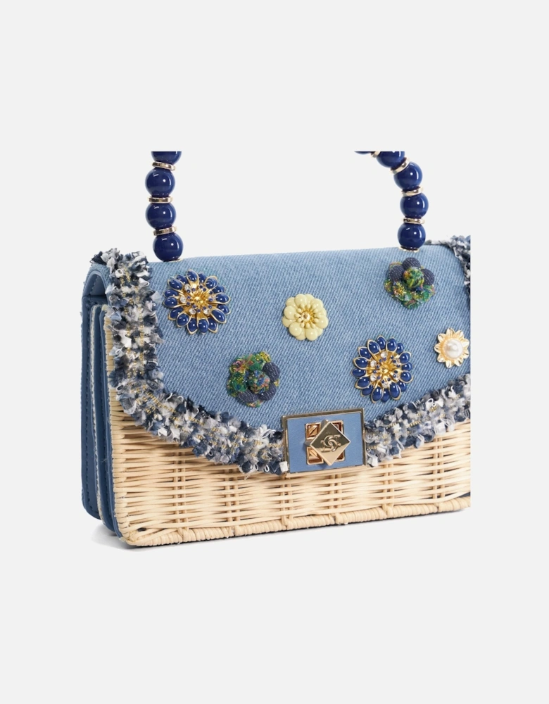 Accessories Blooms - Beaded Handle Embellished Cross Body Bag