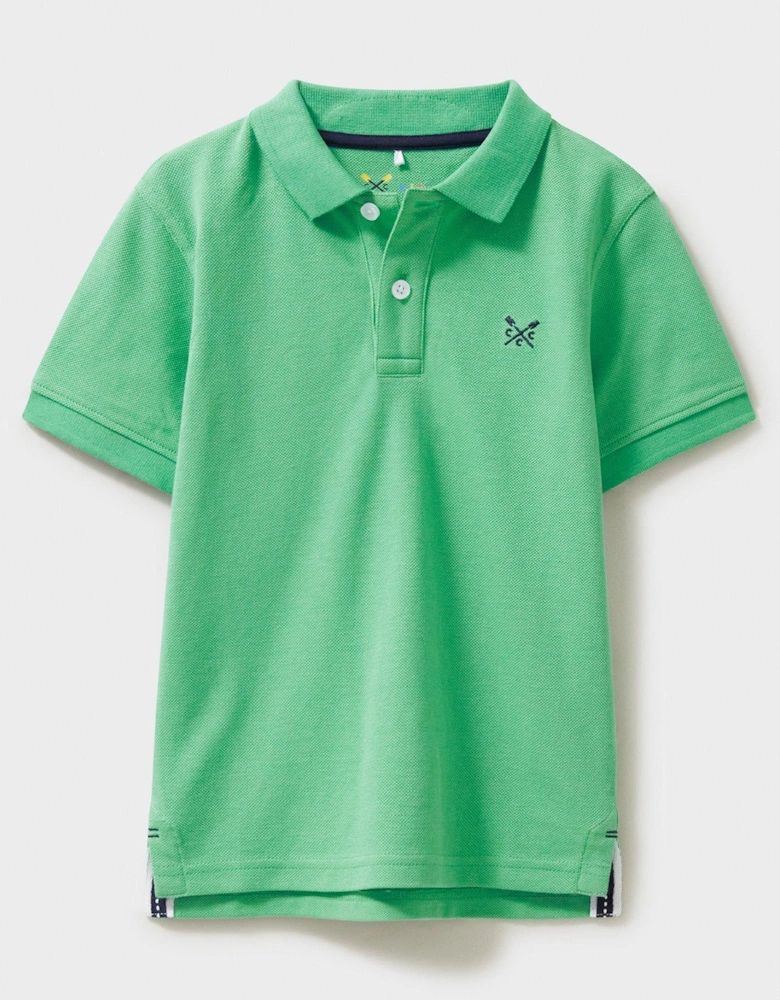 Boys Classic Pique Short Sleeve Polo - Green
