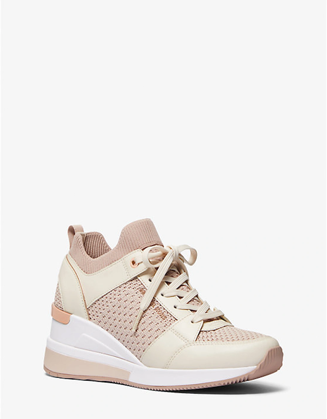 Georgie Textured Knit and Leather Trainer, 5 of 4