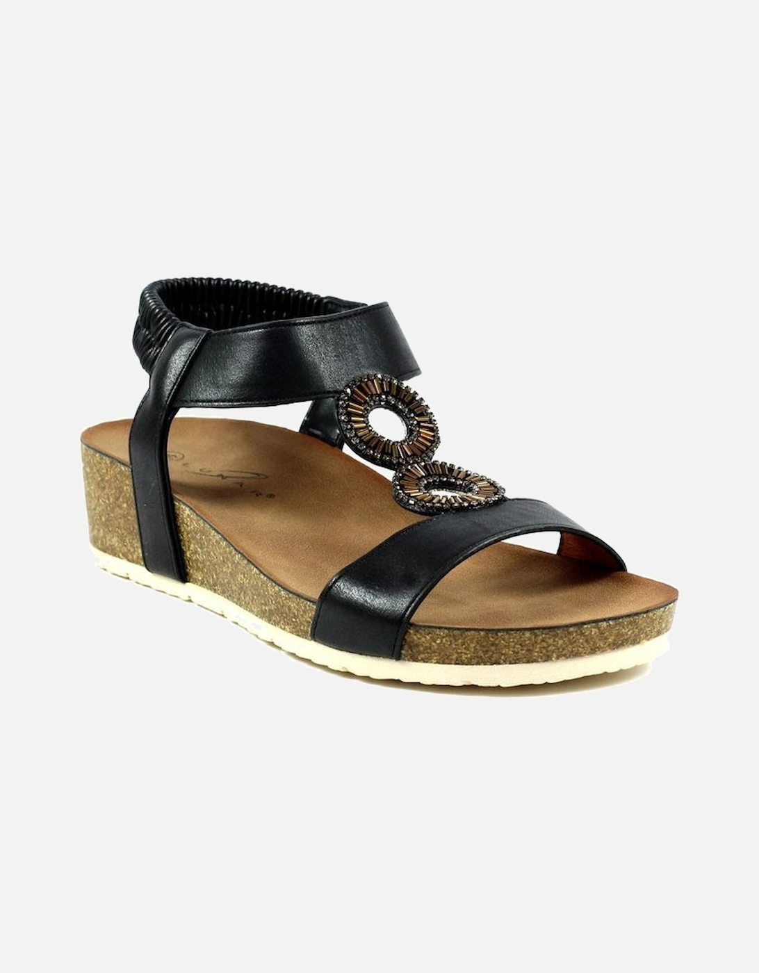 ladies sandal JLH359 Barwell in Black, 6 of 5
