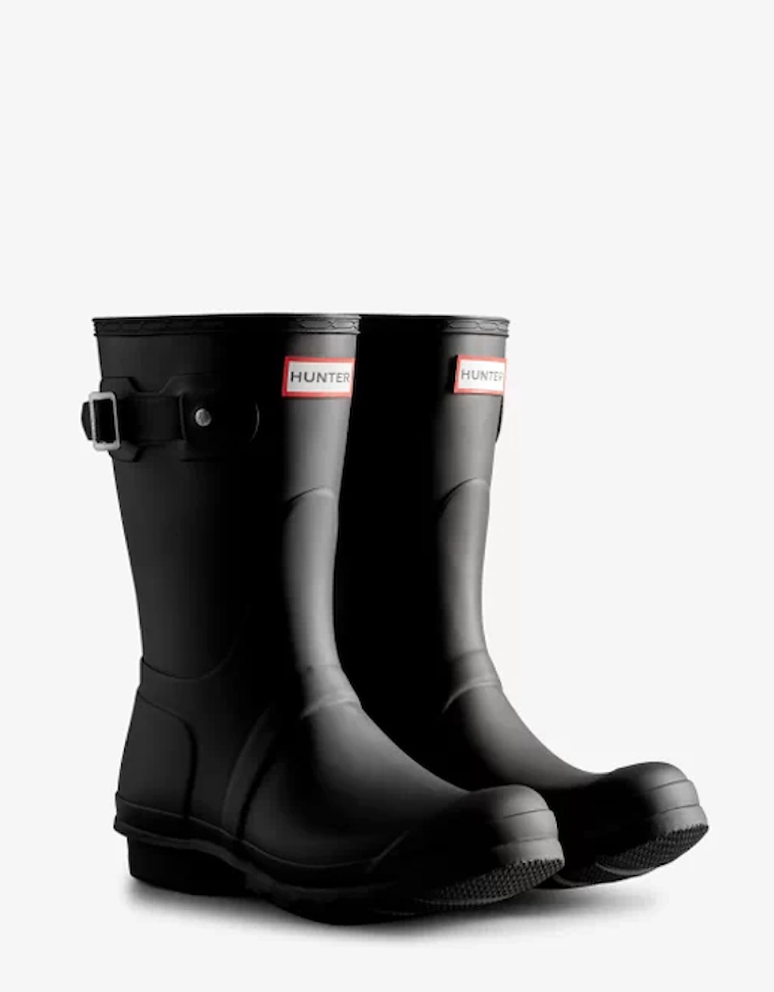 Hunter's Women's Tri-Colour Logo Backstrap Short Wellington Boots Black, 5 of 4