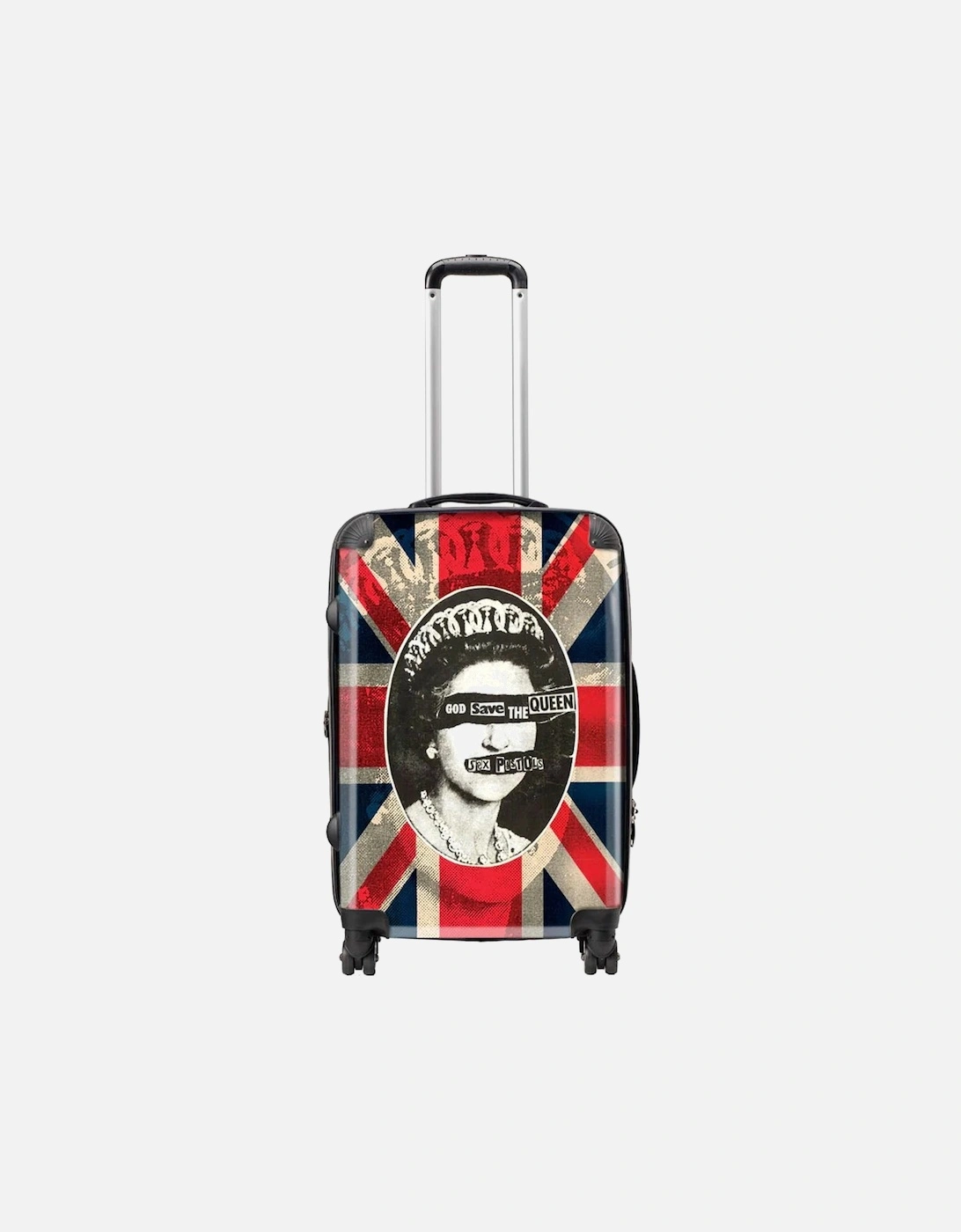 God Save The Queen Sex Pistols Hardshell 4 Wheeled Cabin Bag, 2 of 1
