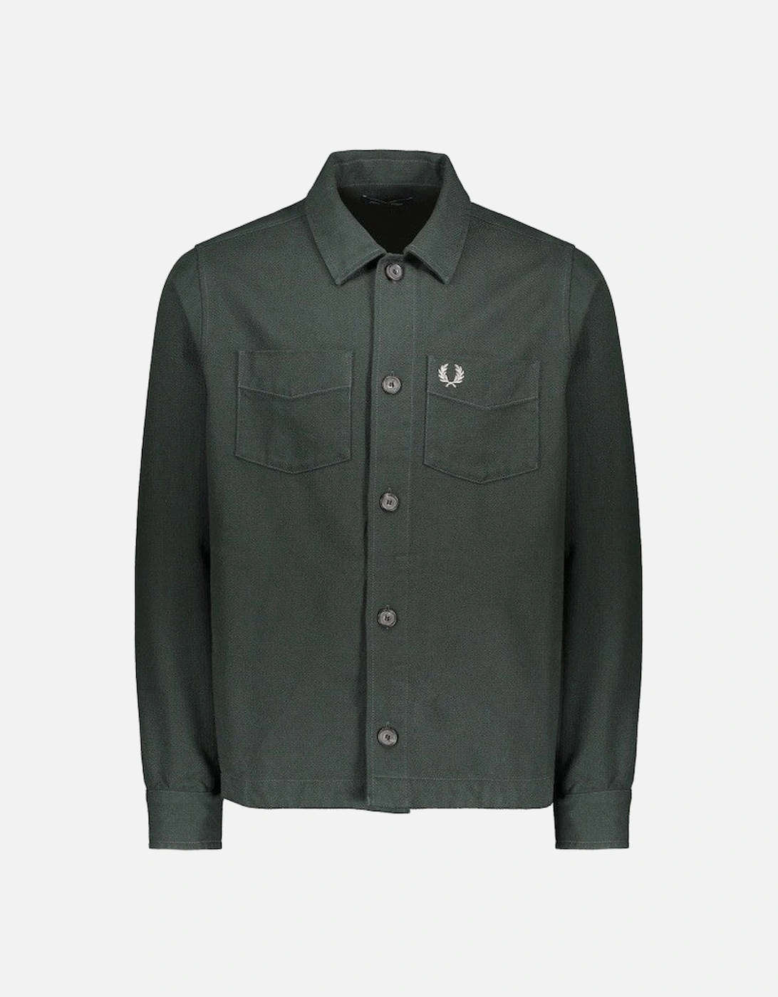 Wool Blend Overshirt -  Night Green, 4 of 3
