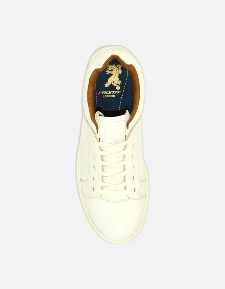 Front Bronx White Leather Cup Sole Trainer White