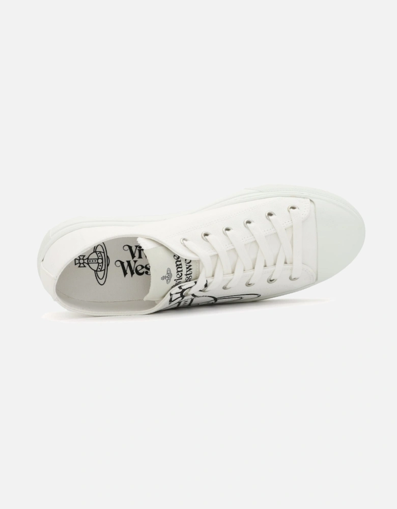 Plimsoll Low Top White Trainer
