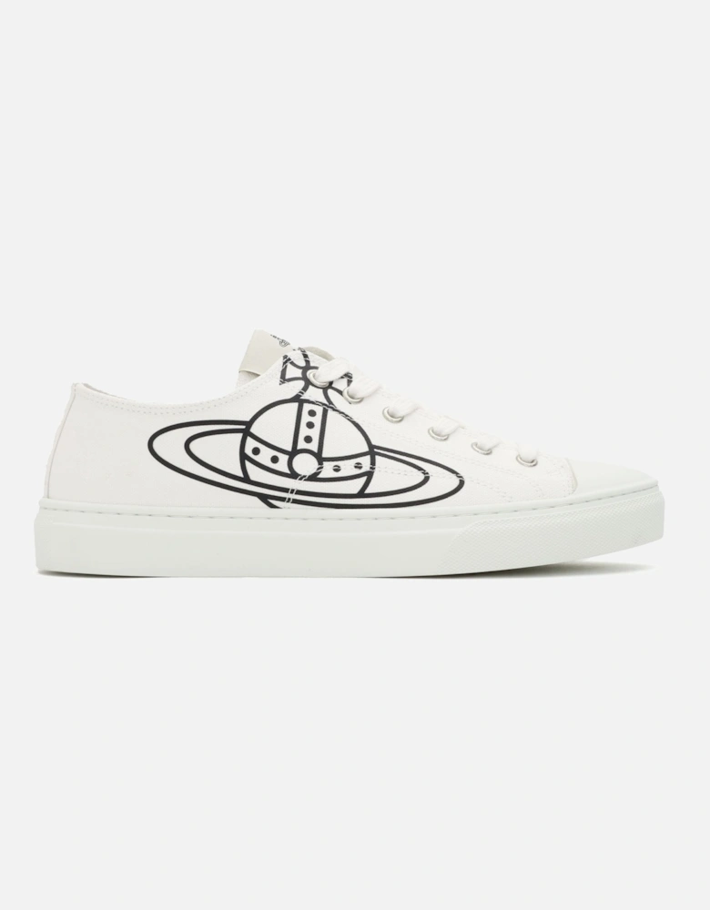 Plimsoll Low Top White Trainer