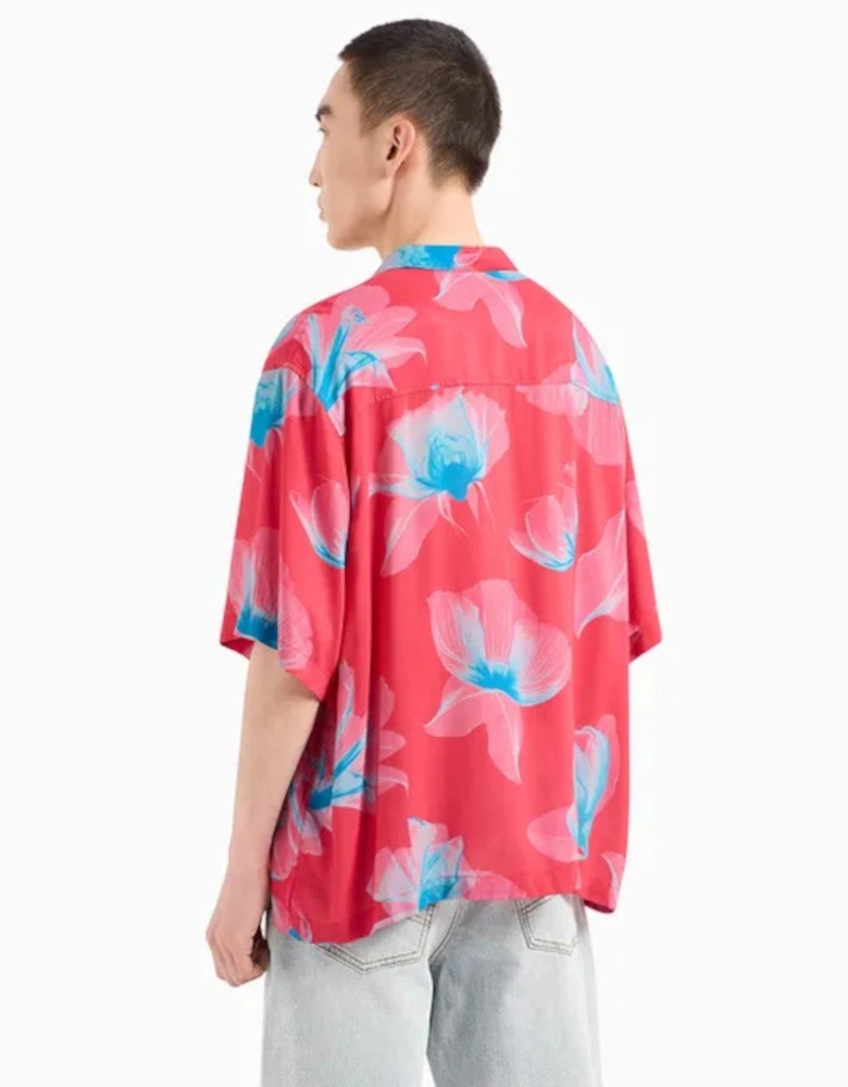 Floral Shirt 7418 Pink