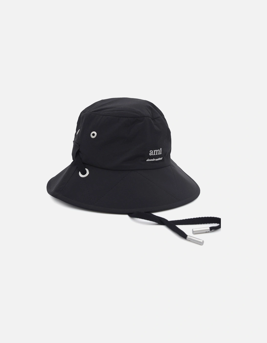 AMI Drawstring Bucket Hat Black