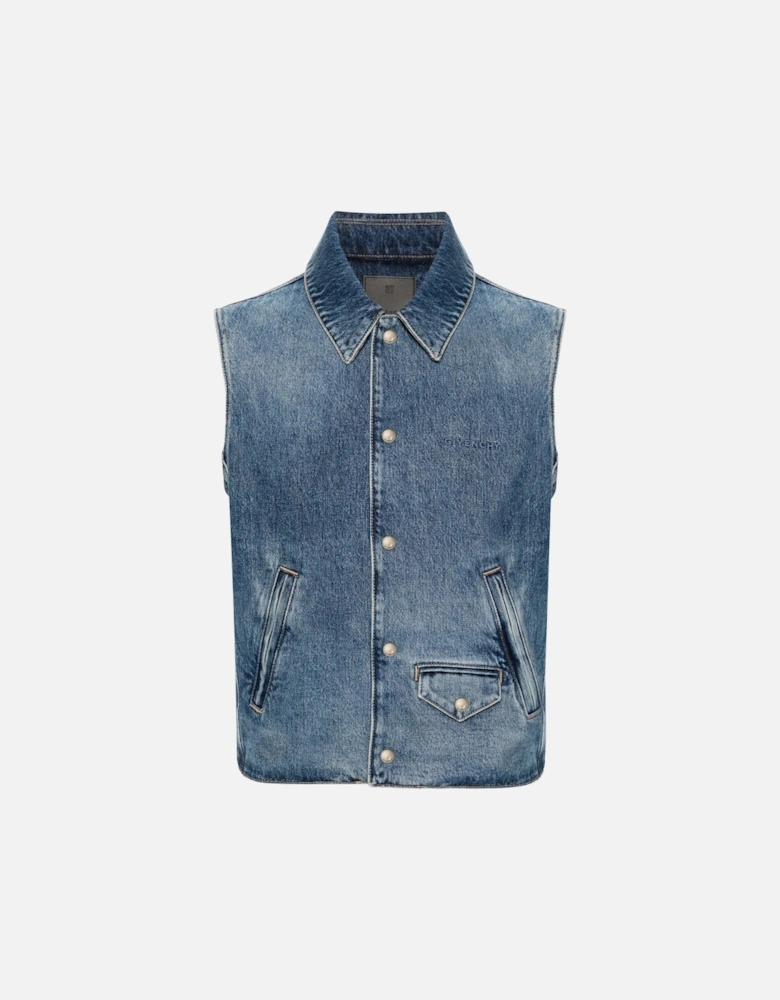 Vintage Denim Gilet Blue