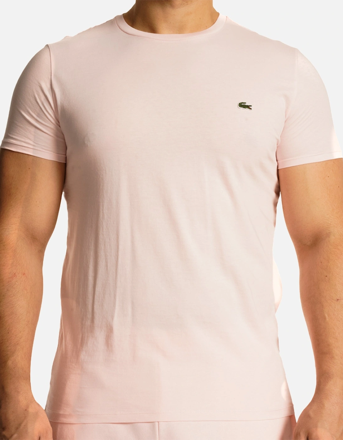 Mens Plain Crew T-Shirt (Light Pink), 8 of 7