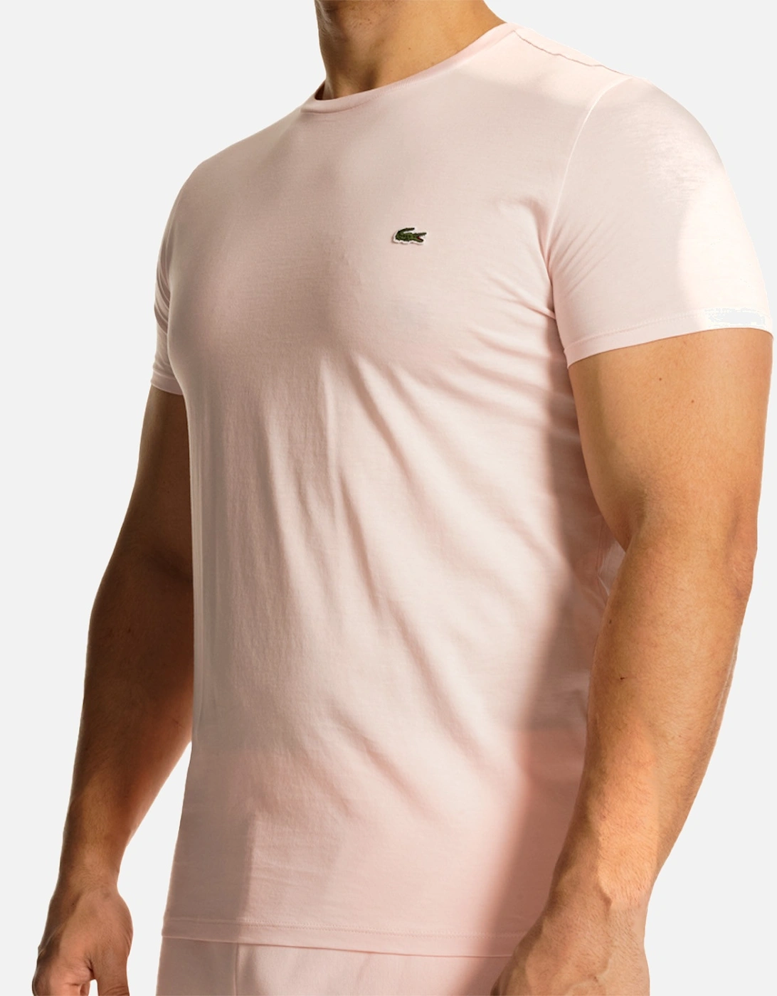 Mens Plain Crew T-Shirt (Light Pink)