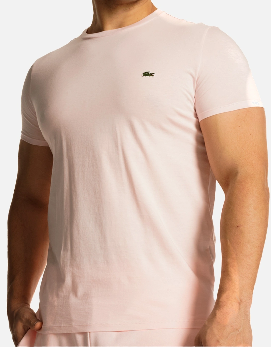 Mens Plain Crew T-Shirt (Light Pink)
