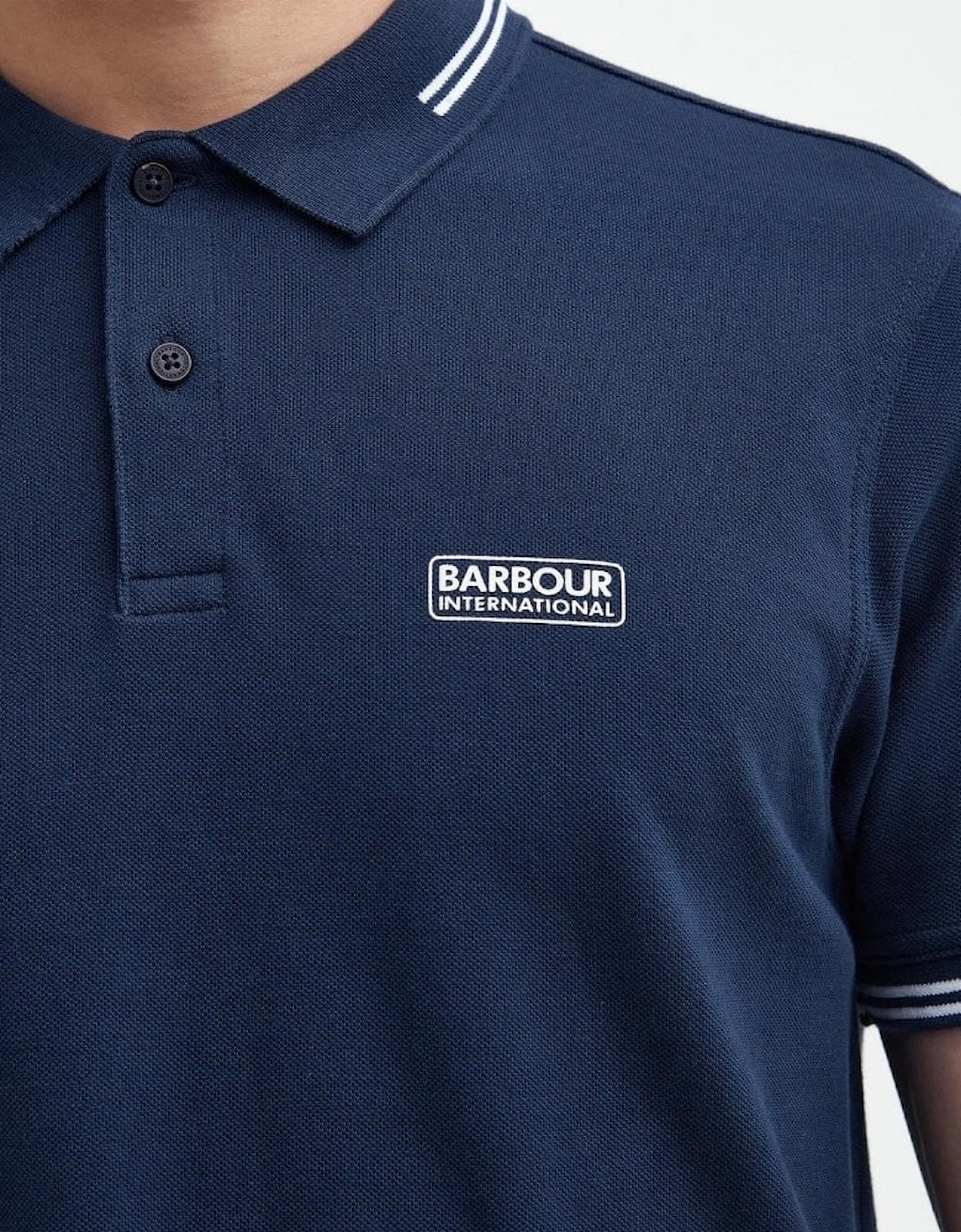 Essential Tipped Polo - Navy Blue