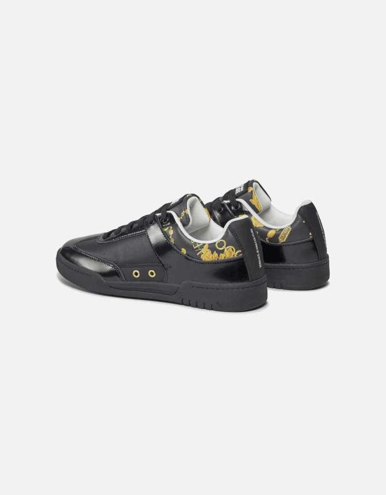 Brooklyn Baroque Logo Leather Low-Top Black Trainer