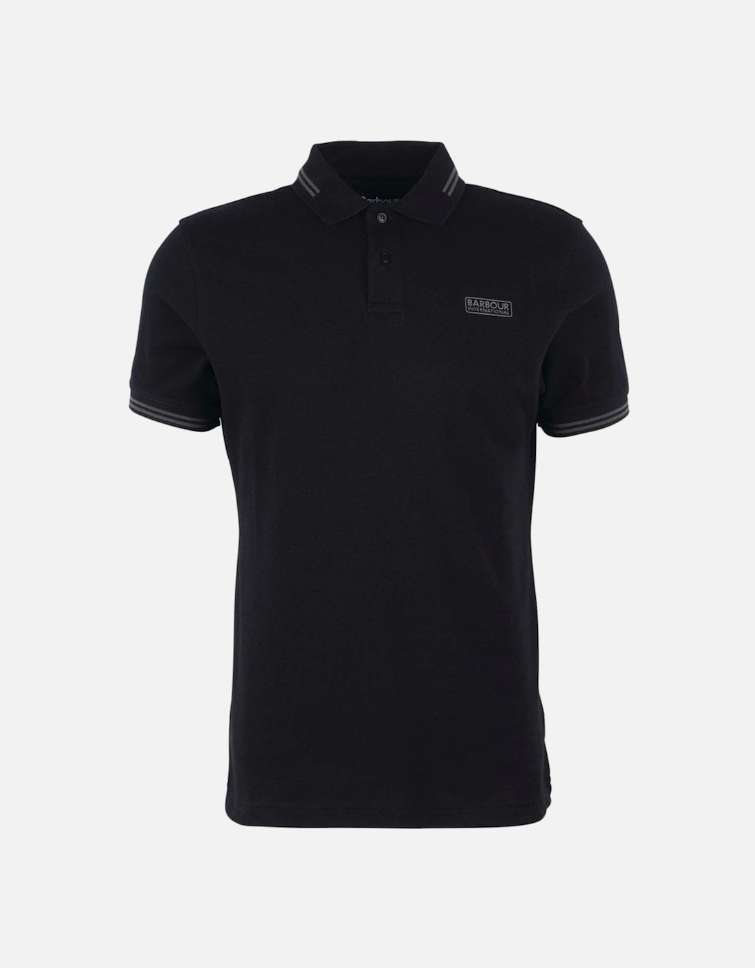 Essential Tipped Polo - Black / Grey, 8 of 7