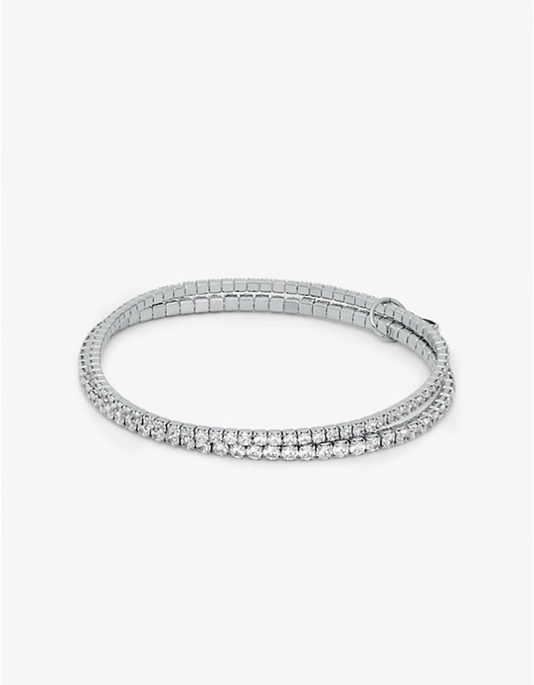 Precious Metal-Plated Brass Double Wrap Tennis Bracelet, 2 of 1