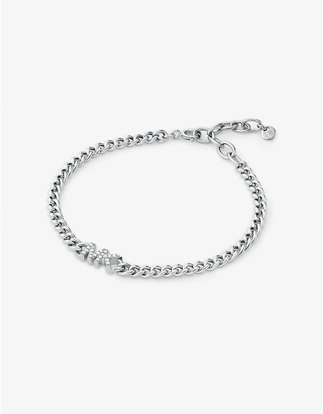 Precious Metal-Plated Sterling Silver Logo Curb Link Bracelet, 3 of 2
