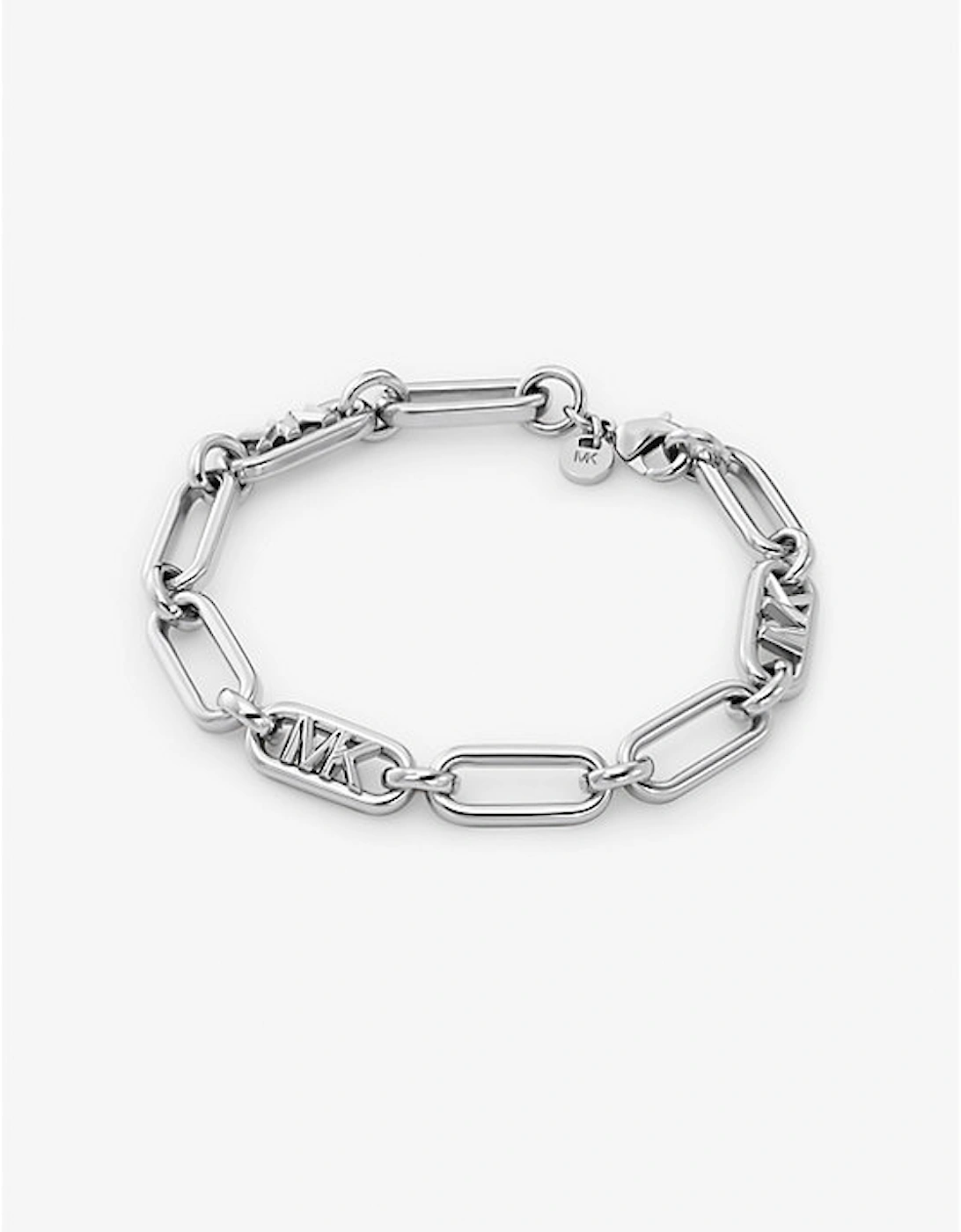 Precious Metal-Plated Brass Empire Logo Chain Link Bracelet, 2 of 1