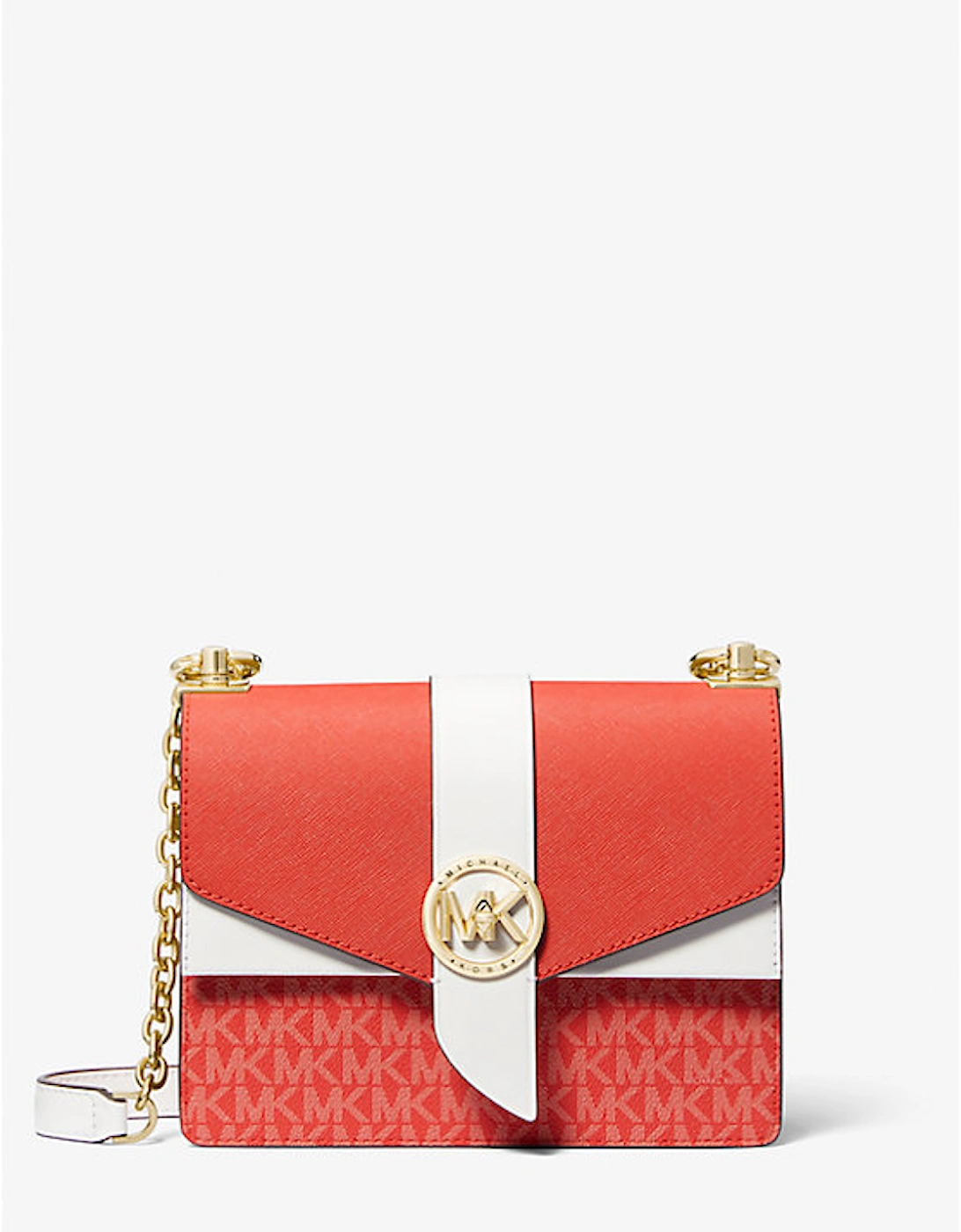Greenwich Small Color-Block Logo and Saffiano Leather Crossbody Bag, 5 of 4