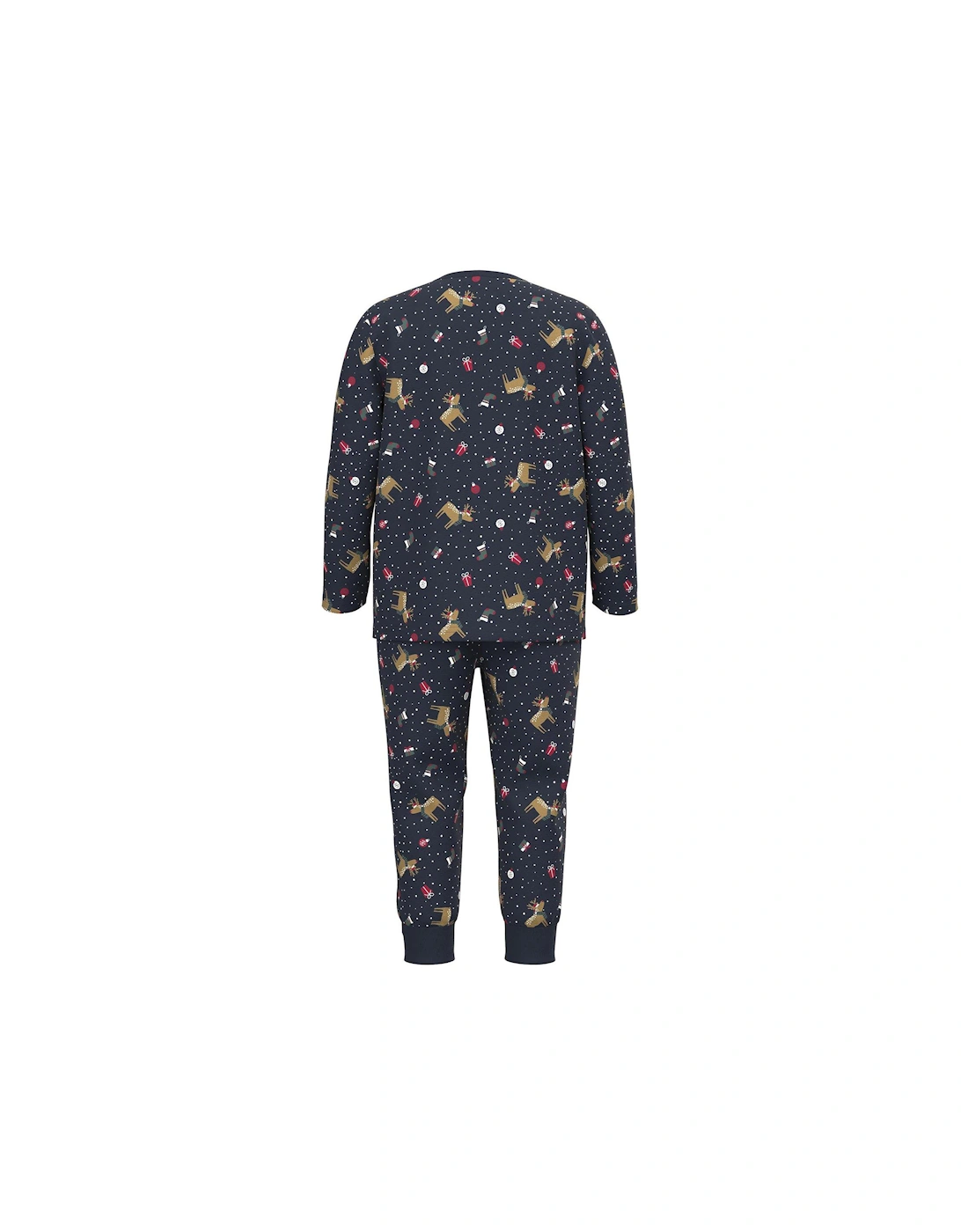 Mini Kids Unisex Christmas Jersey Pyjamas - Dark Sapphire