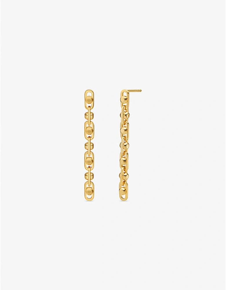 Astor Precious Metal-Plated Sterling Silver Link Drop Earrings