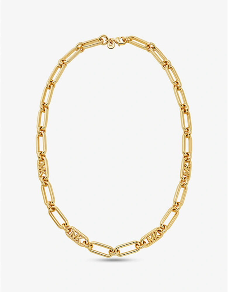 Precious Metal-Plated Brass Chain Link Necklace