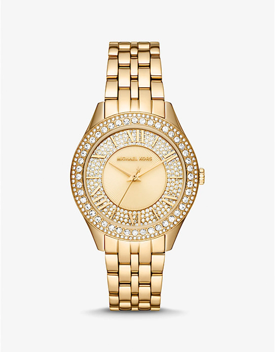 Harlowe Pavé Gold-Tone Watch, 2 of 1