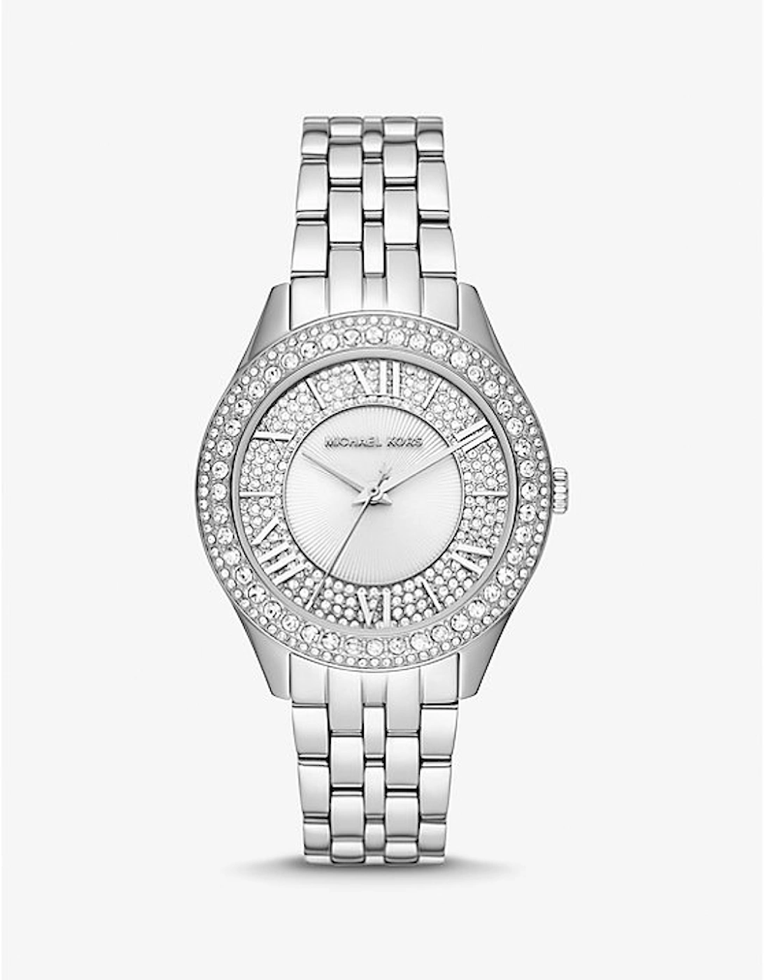 Harlowe Pavé Silver-Tone Watch, 2 of 1