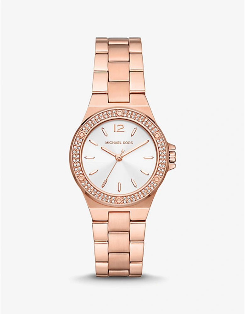 Mini Lennox Pavé Rose Gold-Tone Watch