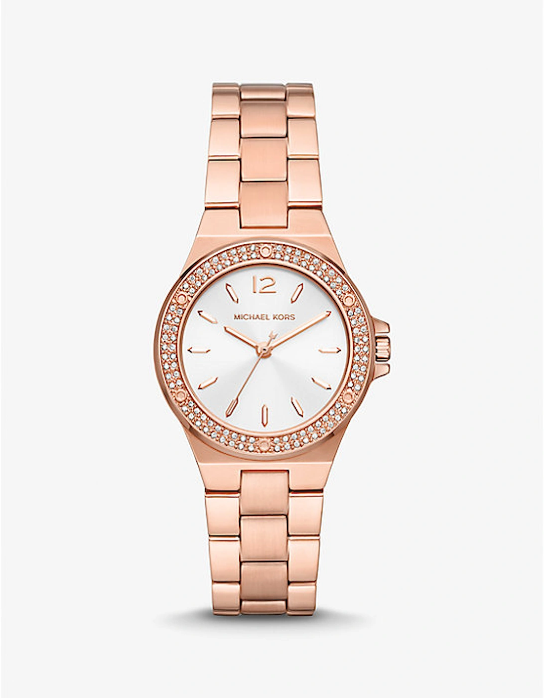 Mini Lennox Pavé Rose Gold-Tone Watch, 5 of 4
