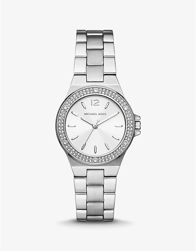 Mini Lennox Pavé Silver-Tone Watch