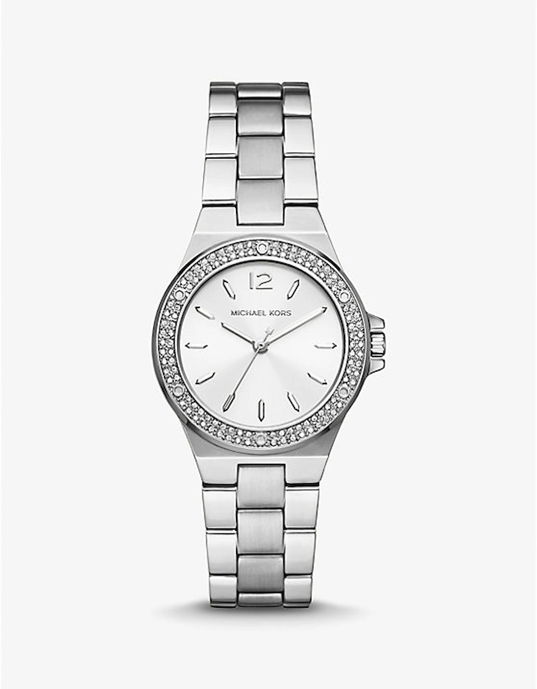 Mini Lennox Pavé Silver-Tone Watch, 2 of 1