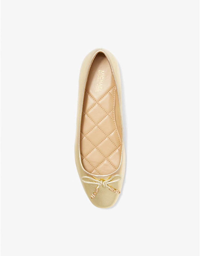 Nori Metallic Leather Ballet Flat