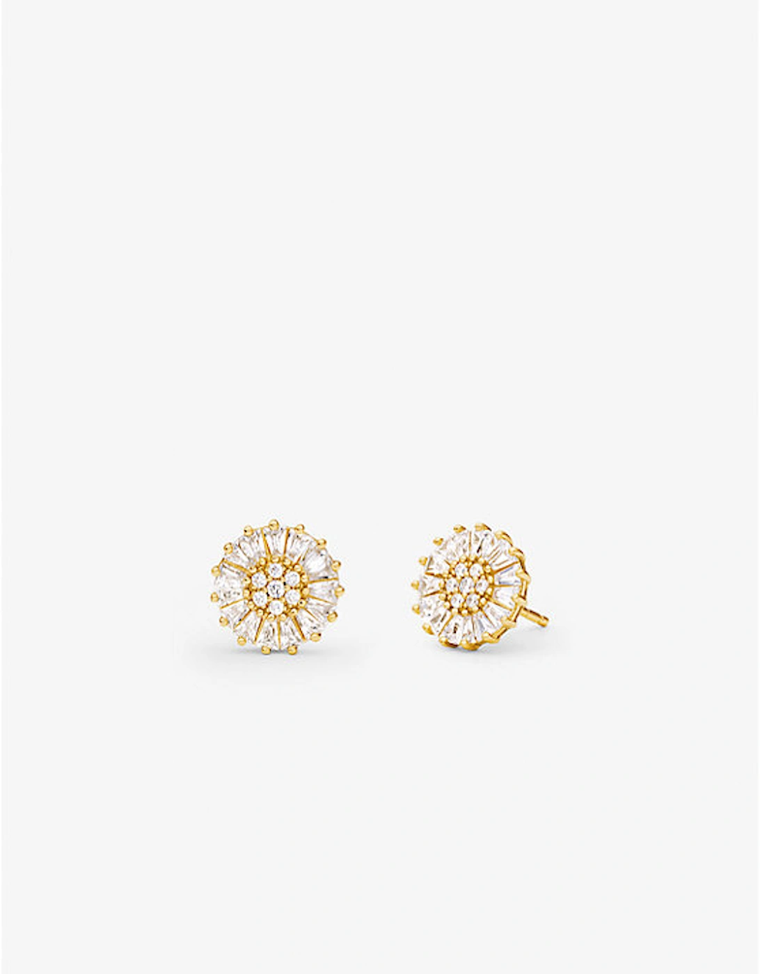 Precious Metal-Plated Sterling Silver Pavé Stud Earrings, 3 of 2