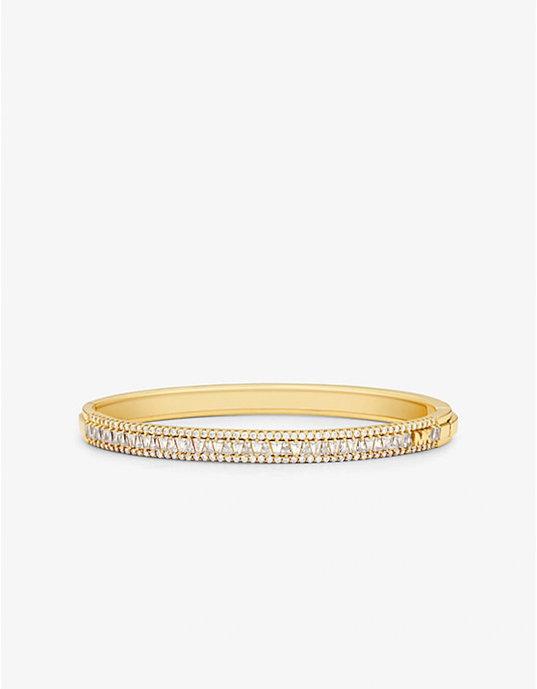 Precious Metal-Plated Sterling Silver Pavé Bangle, 2 of 1