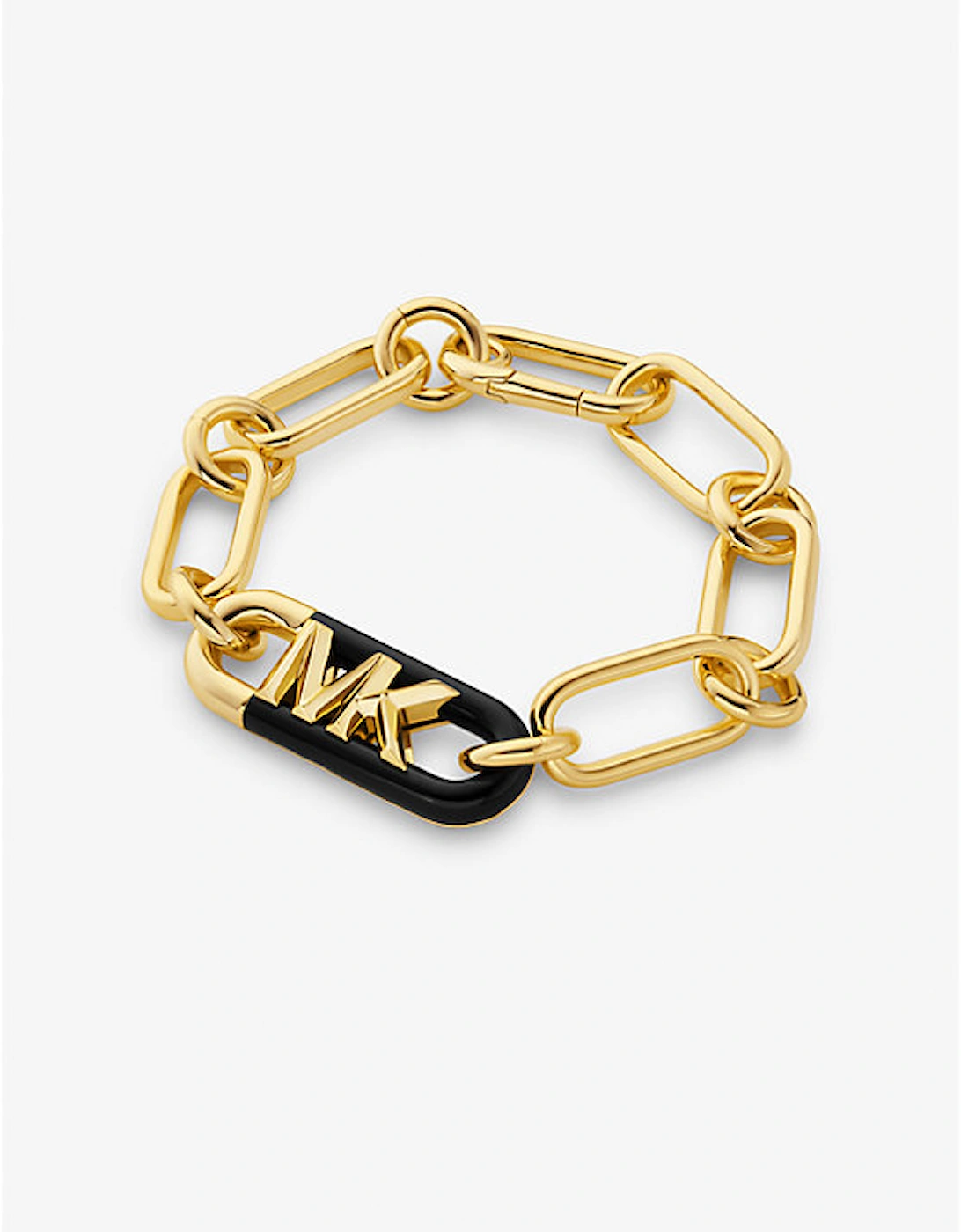 Precious Metal-Plated Brass and Acetate Empire Logo Bracelet, 2 of 1